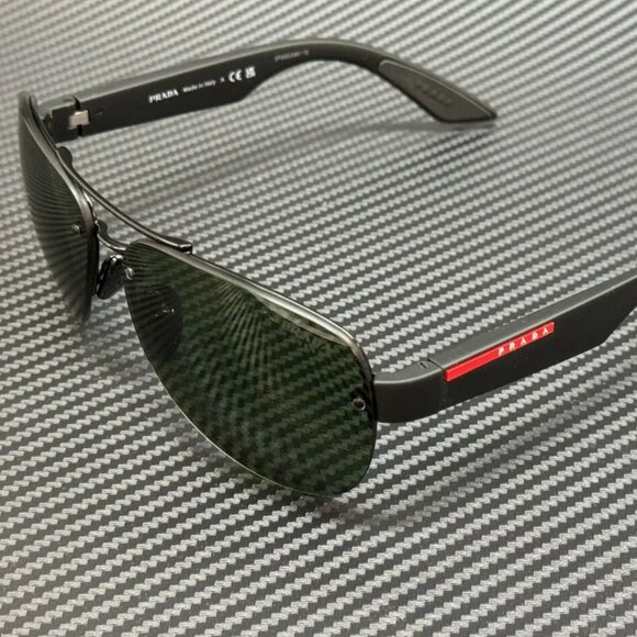 New! Prada Green Men's 64mm Sunglasses New